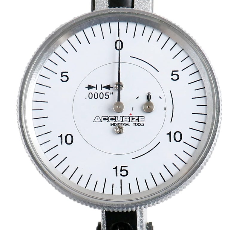 Accusize Industrial Tools 0.060'' by 0.0005'' (Range by Graduation) Horizontal Test Indicator with 1.5'' Dial Diameter, 0511-2001 - Image 5